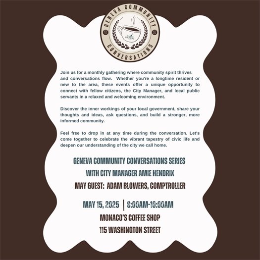 community conversation flyer may 2025