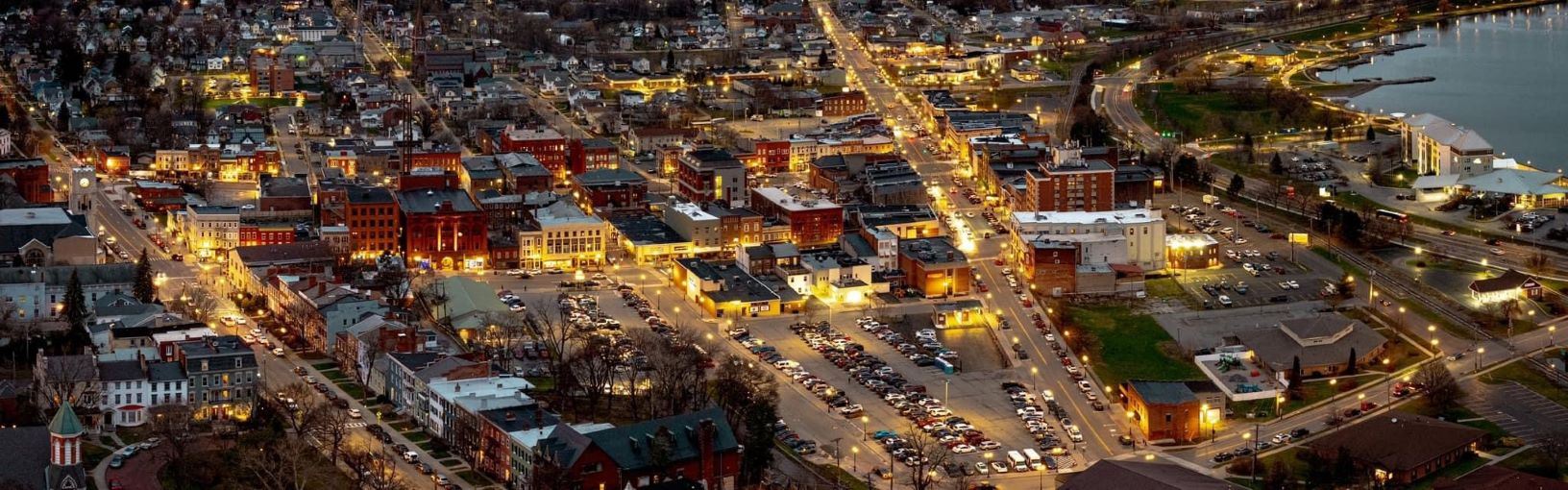 Geneva drone city lights