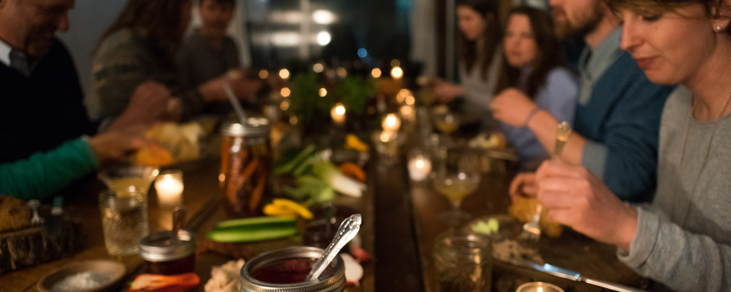 People Eating at Restaurant