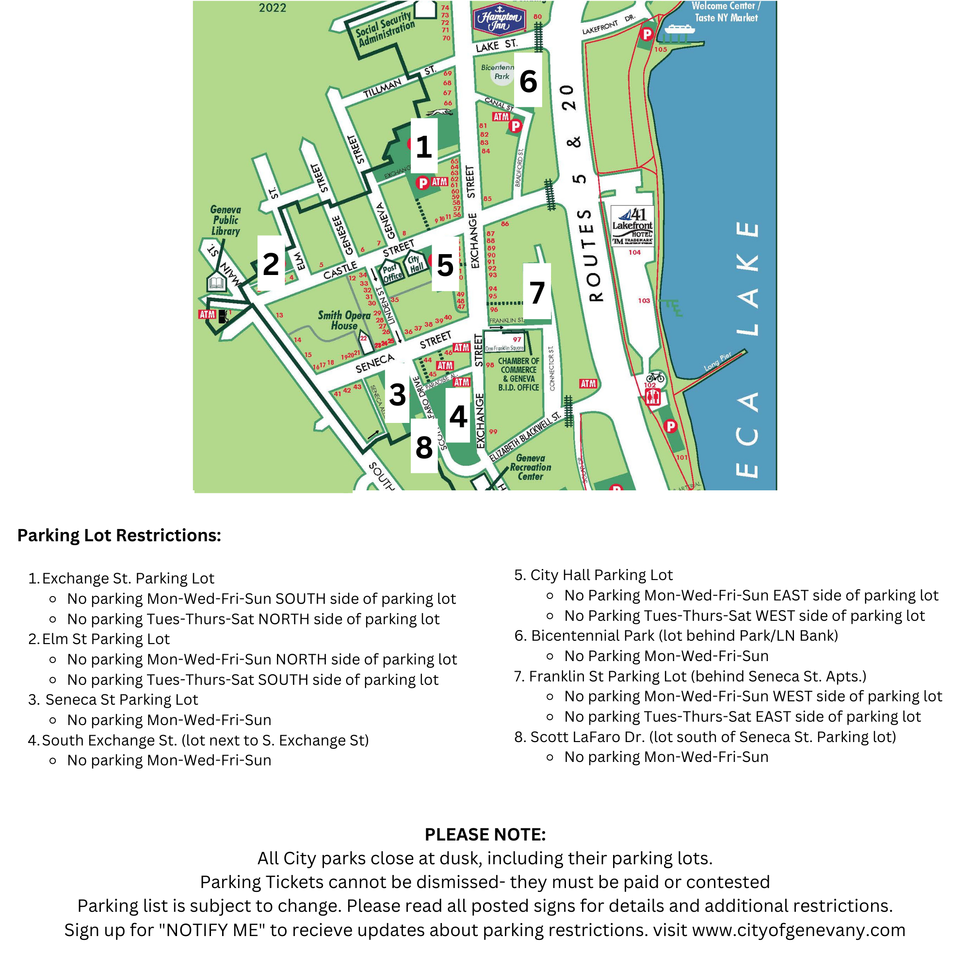 City Parking Lot Restrictions